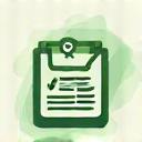 Symbol für Unterstützung bei der Navigation offizieller Dokumente und Formulare zur Vignette