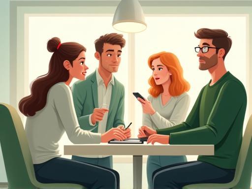 Illustration eines freundlichen Teams von Vignetten-Experten, das Autofahrern hilft